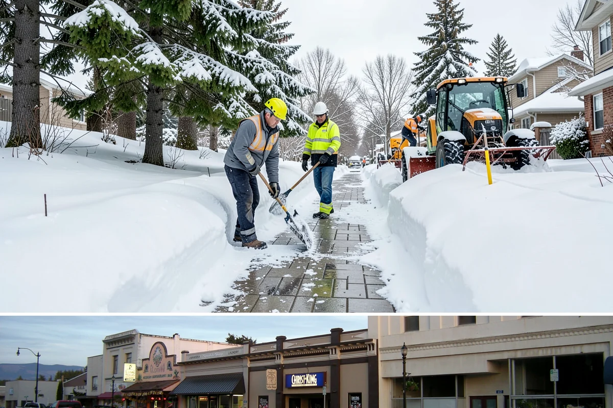 Fitness Center Parking Lot Snow Removal in Burlington, Skagit County, WA - Fitness center lots in Western Washington face peak snow demand from December through February, when dark morning freezes meet...