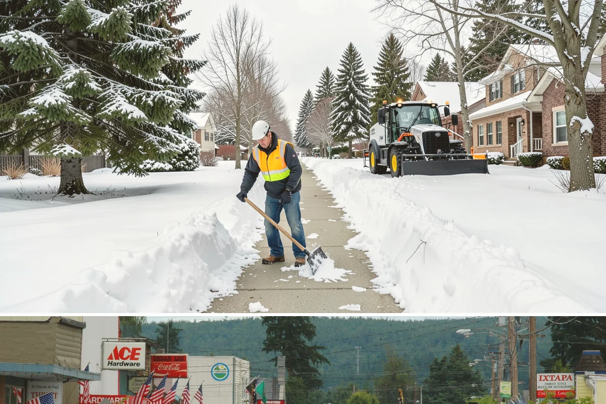 Fitness Center Parking Lot Snow Removal in Carnation, King County, WA - Fitness center lots in Western Washington face peak snow demand from December through February, when dark morning freezes meet...