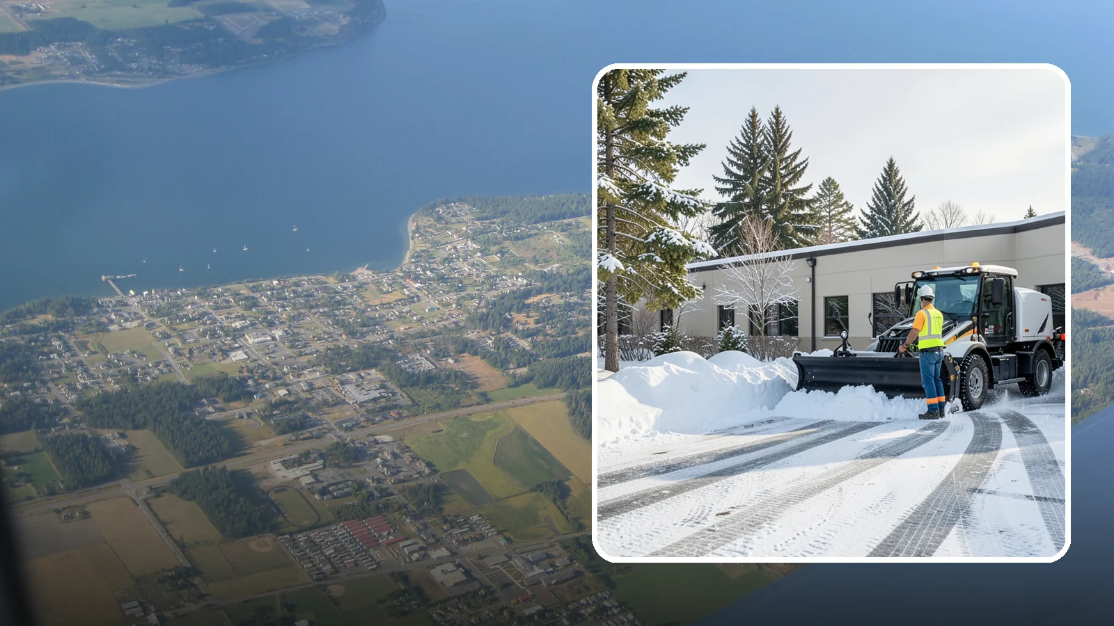 Fitness Center Parking Lot Snow Removal in Coupeville, Island County, WA - We clear fitness center lots before dawn so Western Washington members can work out safely through winter.