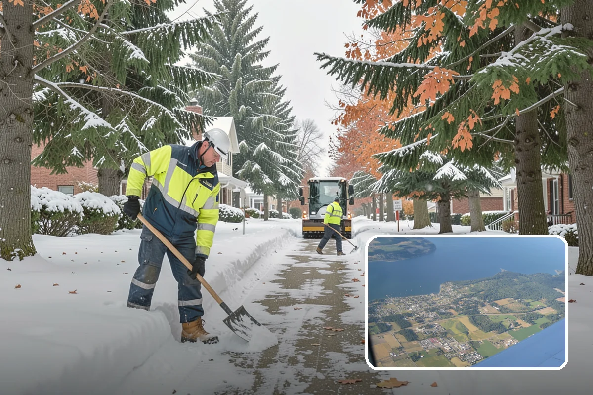 Fitness Center Parking Lot Snow Removal in Coupeville, Island County, WA - Members reach the door safely for pre-dawn and evening workouts