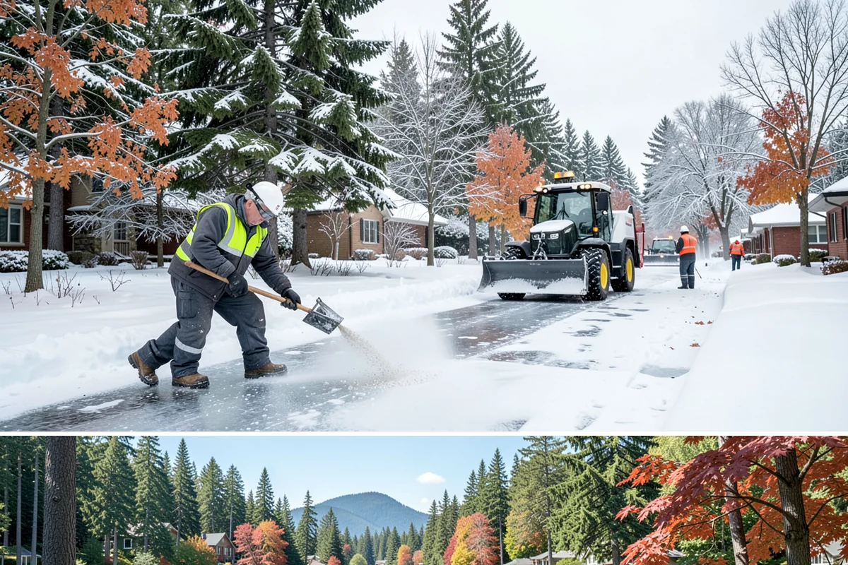 Fitness Center Parking Lot Snow Removal in Covington, King County, WA - Fitness center lots in Western Washington face peak snow demand from December through February, when dark morning freezes meet...