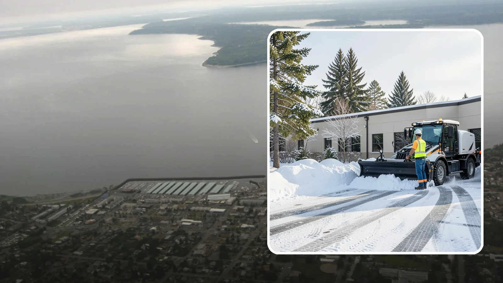 Fitness Center Parking Lot Snow Removal in Des Moines, King County, WA - We clear fitness center lots before dawn so Western Washington members can work out safely through winter.
