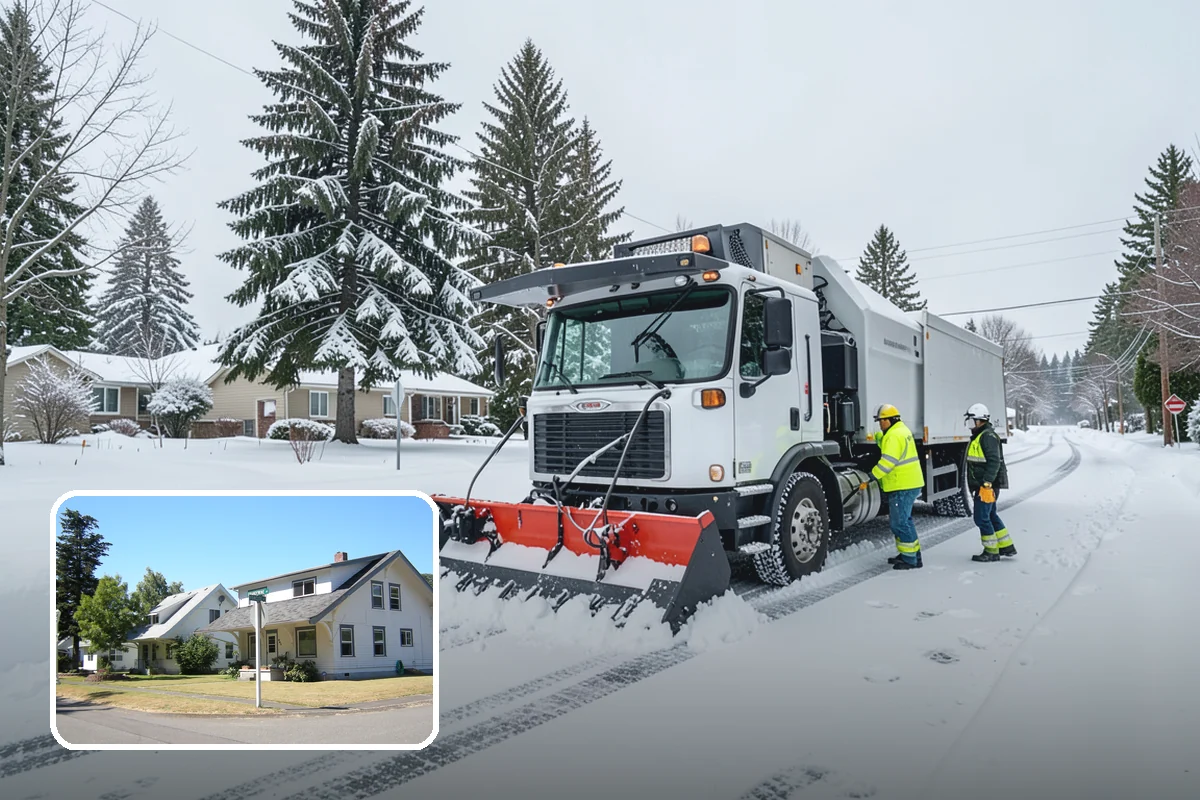 Fitness Center Parking Lot Snow Removal in DuPont, Pierce County, WA - Members reach the door safely for pre-dawn and evening workouts