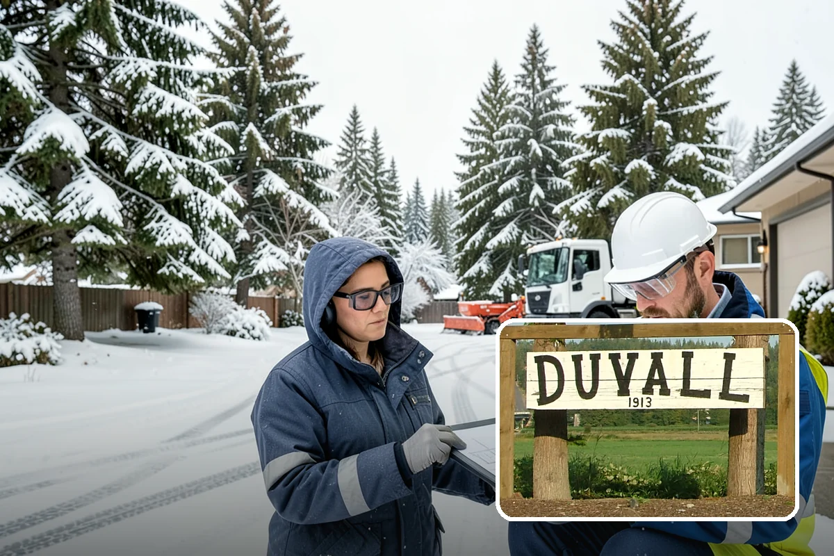 Fitness Center Parking Lot Snow Removal in Duvall, King County, WA - Members reach the door safely for pre-dawn and evening workouts