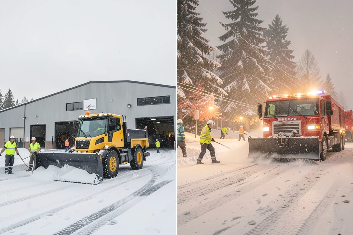 Fitness Center Parking Lot Snow Removal in Duvall, King County, WA - Confirm early opening and peak hours with fitness center staff