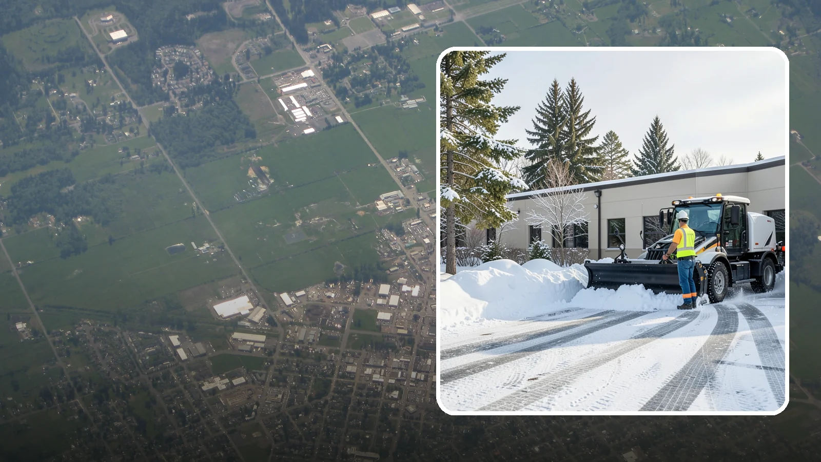 Fitness Center Parking Lot Snow Removal in Enumclaw, King County, WA - We clear fitness center lots before dawn so Western Washington members can work out safely through winter.