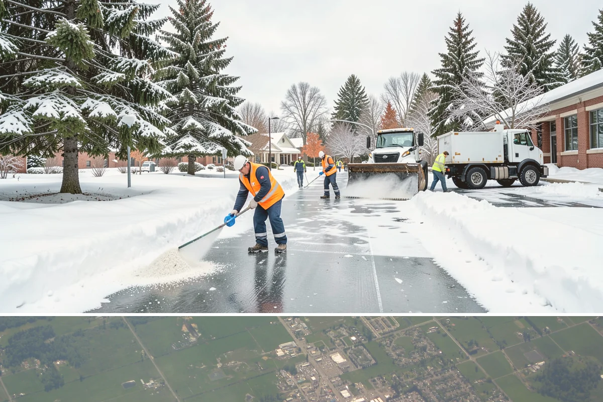 Fitness Center Parking Lot Snow Removal in Enumclaw, King County, WA - Fitness center lots in Western Washington face peak snow demand from December through February, when dark morning freezes meet...