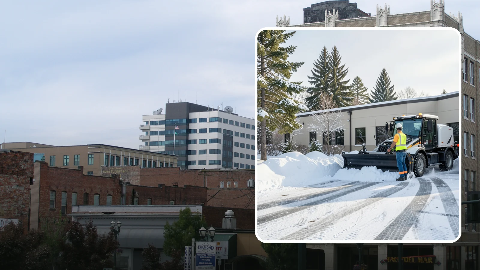 Fitness Center Parking Lot Snow Removal in Everett, Snohomish County, WA - We clear fitness center lots before dawn so Western Washington members can work out safely through winter.