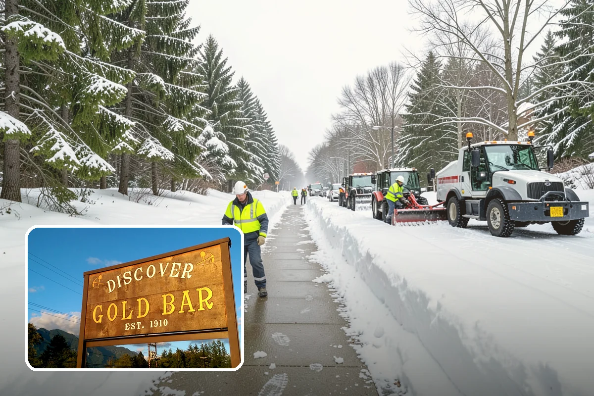 Fitness Center Parking Lot Snow Removal in Gold Bar, Snohomish County, WA - Members reach the door safely for pre-dawn and evening workouts