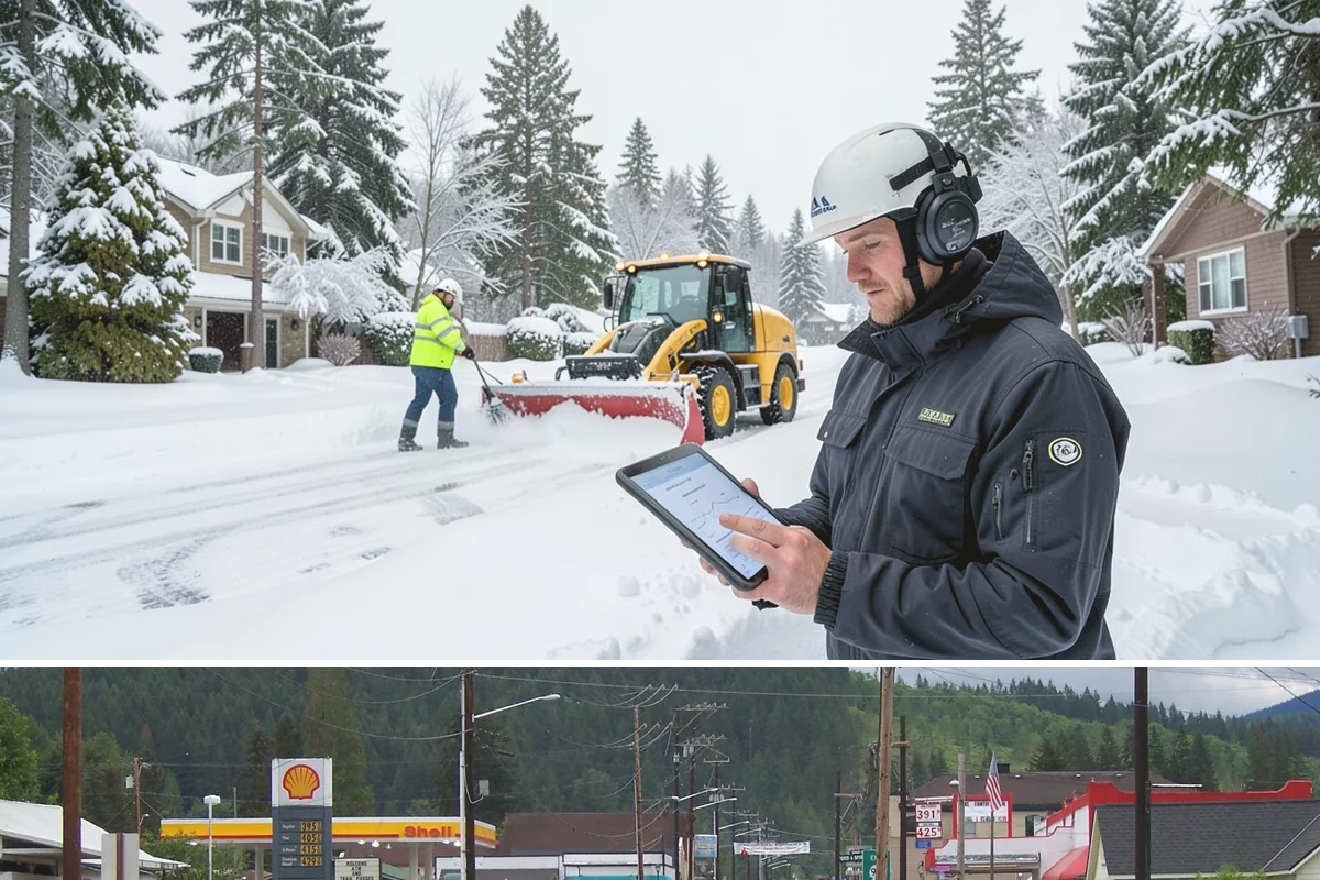 Fitness Center Parking Lot Snow Removal in Granite Falls, Snohomish County, WA - Fitness center lots in Western Washington face peak snow demand from December through February, when dark morning freezes meet...