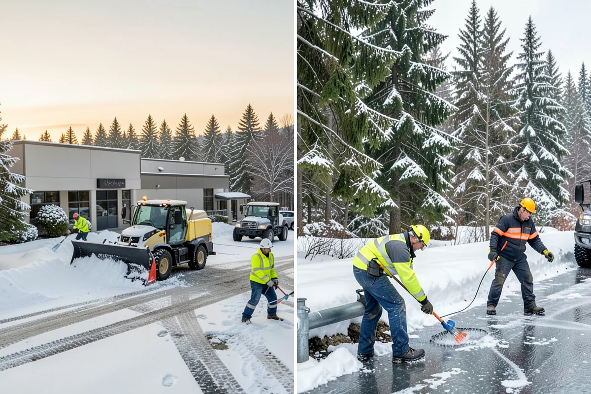 Fitness Center Parking Lot Snow Removal in Hunts Point, King County, WA - Confirm early opening and peak hours with fitness center staff