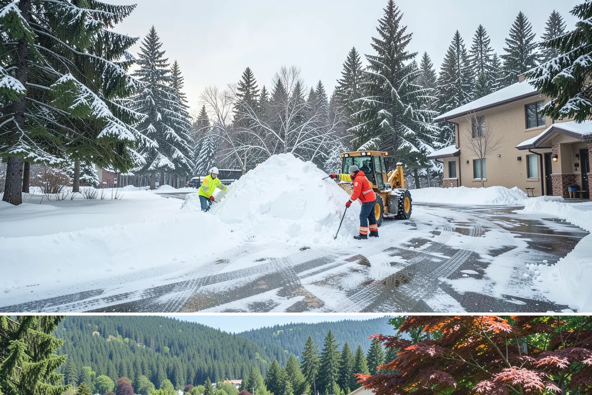 Fitness Center Parking Lot Snow Removal in Index, Snohomish County, WA - Fitness center lots in Western Washington face peak snow demand from December through February, when dark morning freezes meet...