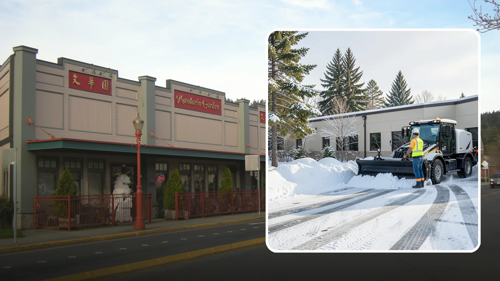 Fitness Center Parking Lot Snow Removal in Issaquah, King County, WA - We clear fitness center lots before dawn so Western Washington members can work out safely through winter.