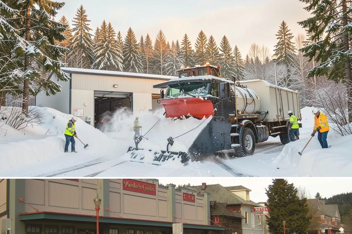 Fitness Center Parking Lot Snow Removal in Issaquah, King County, WA - Fitness center lots in Western Washington face peak snow demand from December through February, when dark morning freezes meet...