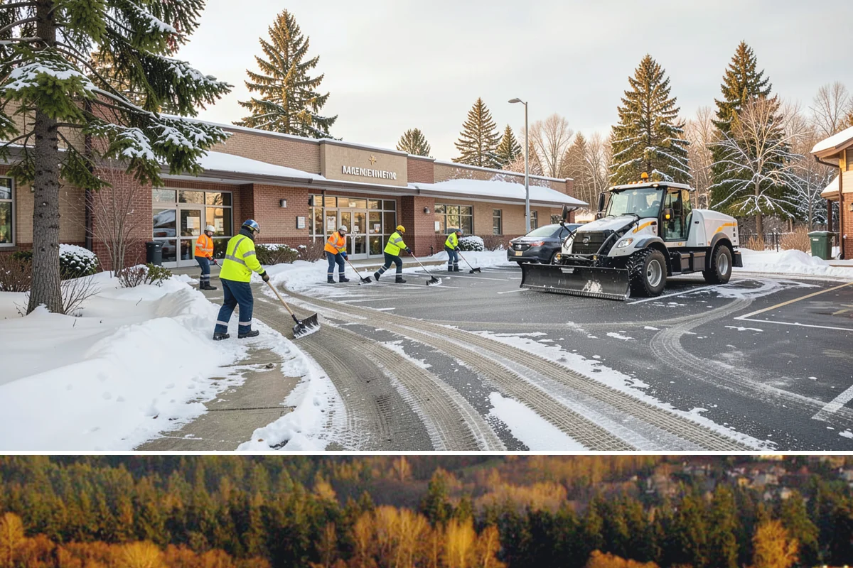 Fitness Center Parking Lot Snow Removal in Kenmore, King County, WA - Fitness center lots in Western Washington face peak snow demand from December through February, when dark morning freezes meet...