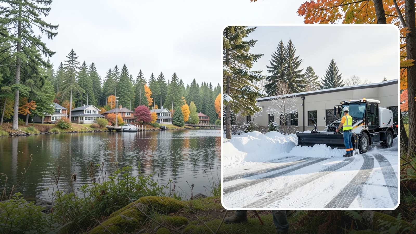 Fitness Center Parking Lot Snow Removal in La Conner, Skagit County, WA - We clear fitness center lots before dawn so Western Washington members can work out safely through winter.