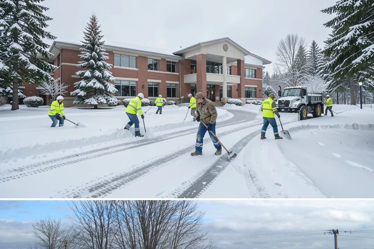 Fitness Center Parking Lot Snow Removal in Langley, Island County, WA - Fitness center lots in Western Washington face peak snow demand from December through February, when dark morning freezes meet...