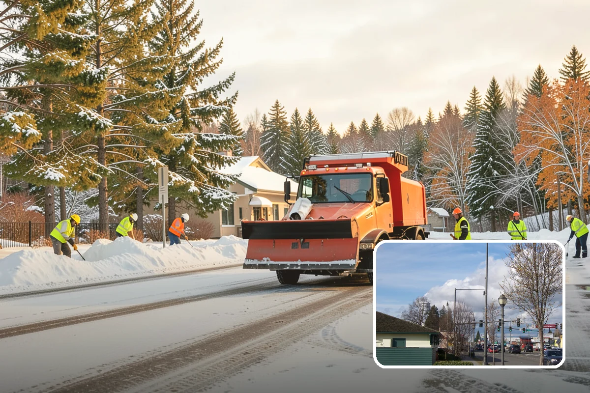 Fitness Center Parking Lot Snow Removal in Marysville, Snohomish County, WA - Members reach the door safely for pre-dawn and evening workouts