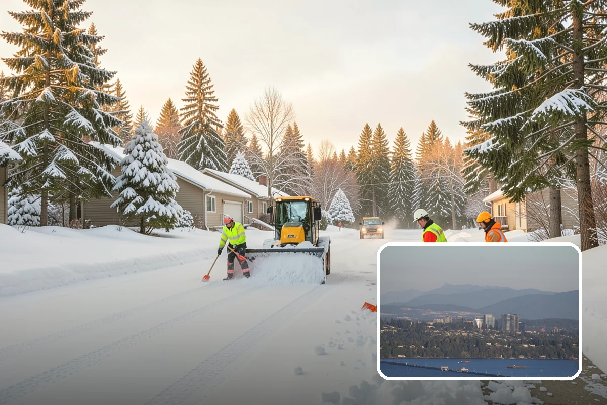 Fitness Center Parking Lot Snow Removal in Medina, King County, WA - Members reach the door safely for pre-dawn and evening workouts