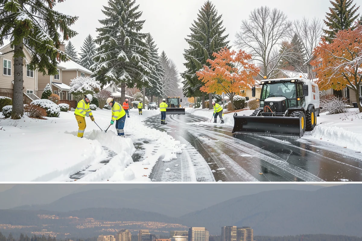 Fitness Center Parking Lot Snow Removal in Medina, King County, WA - Fitness center lots in Western Washington face peak snow demand from December through February, when dark morning freezes meet...