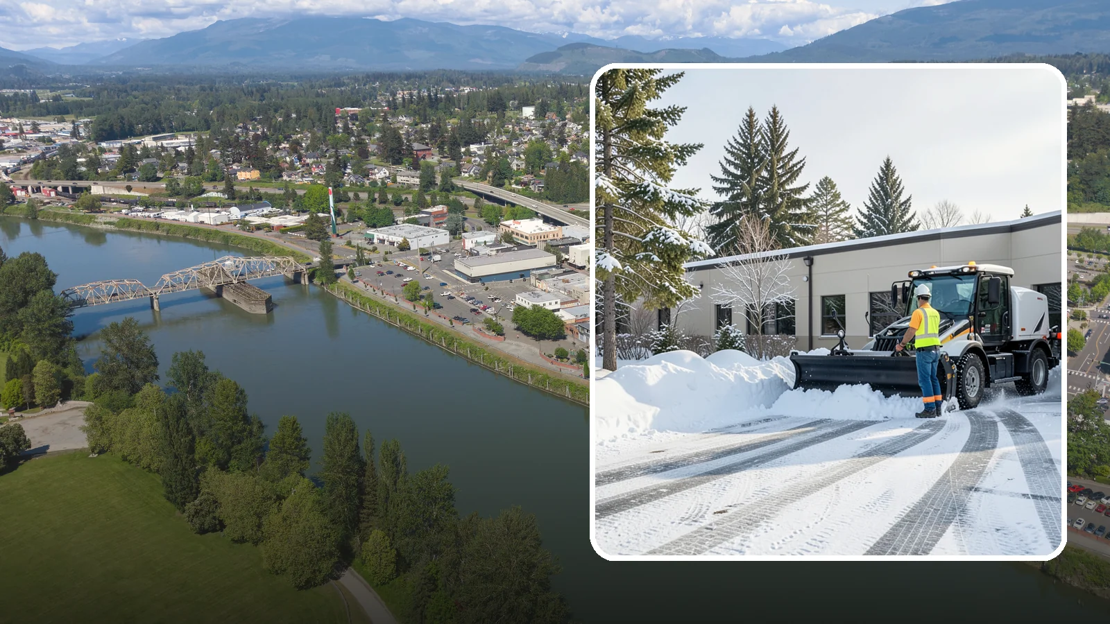 Fitness Center Parking Lot Snow Removal in Mount Vernon, Skagit County, WA - We clear fitness center lots before dawn so Western Washington members can work out safely through winter.