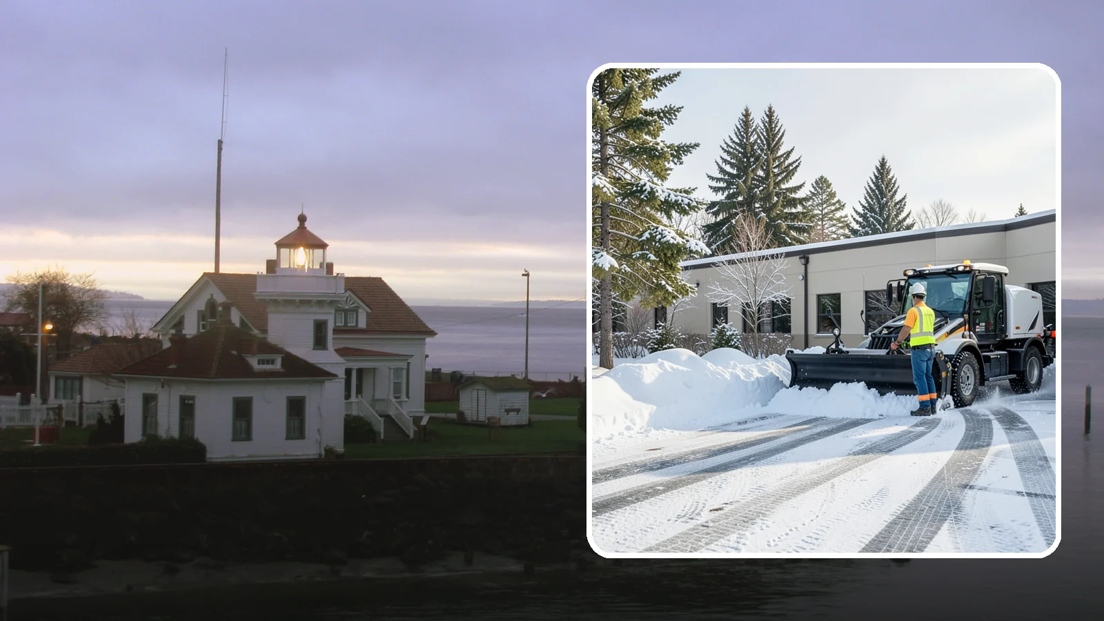Fitness Center Parking Lot Snow Removal in Mukilteo, Snohomish County, WA - We clear fitness center lots before dawn so Western Washington members can work out safely through winter.