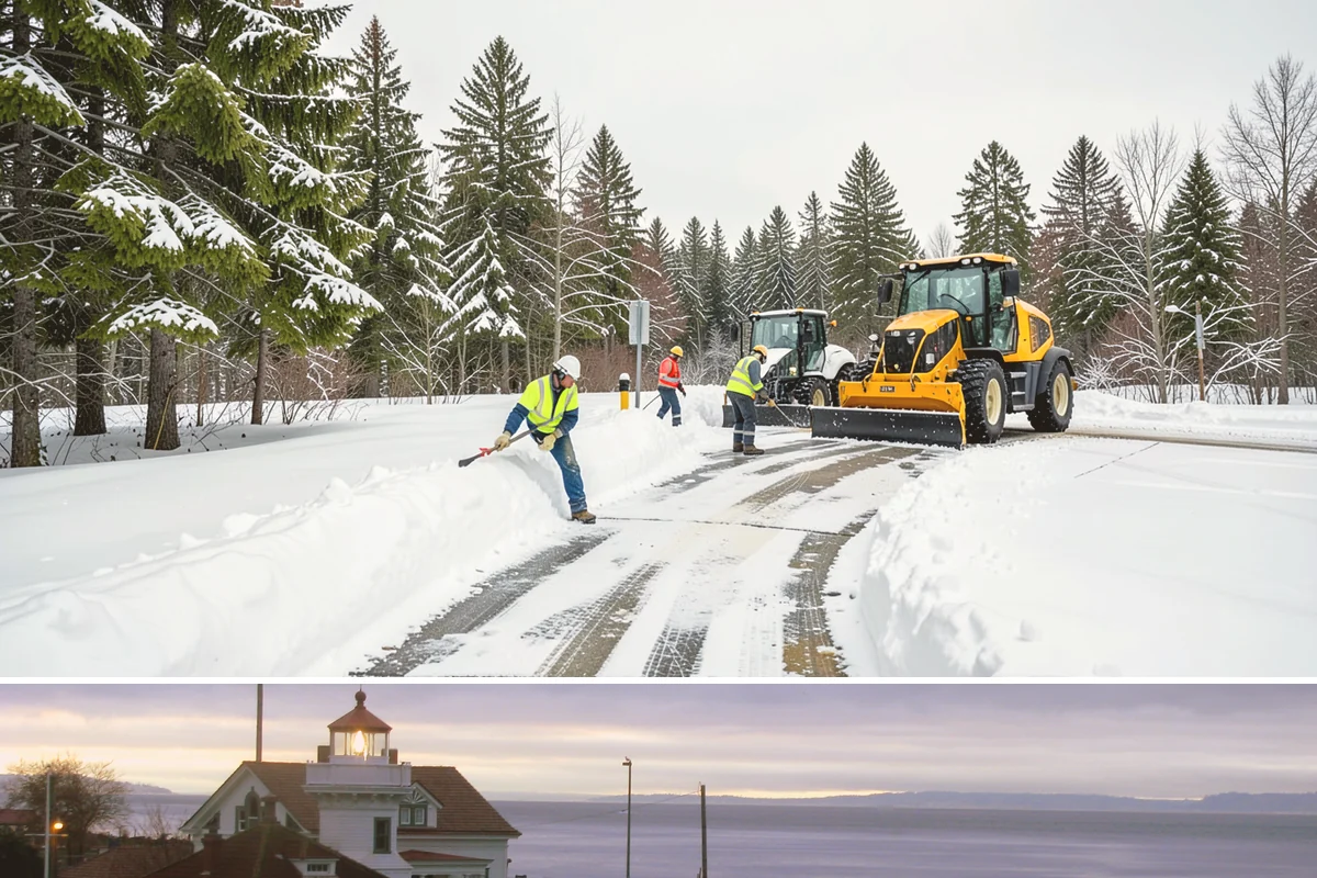 Fitness Center Parking Lot Snow Removal in Mukilteo, Snohomish County, WA - Fitness center lots in Western Washington face peak snow demand from December through February, when dark morning freezes meet...