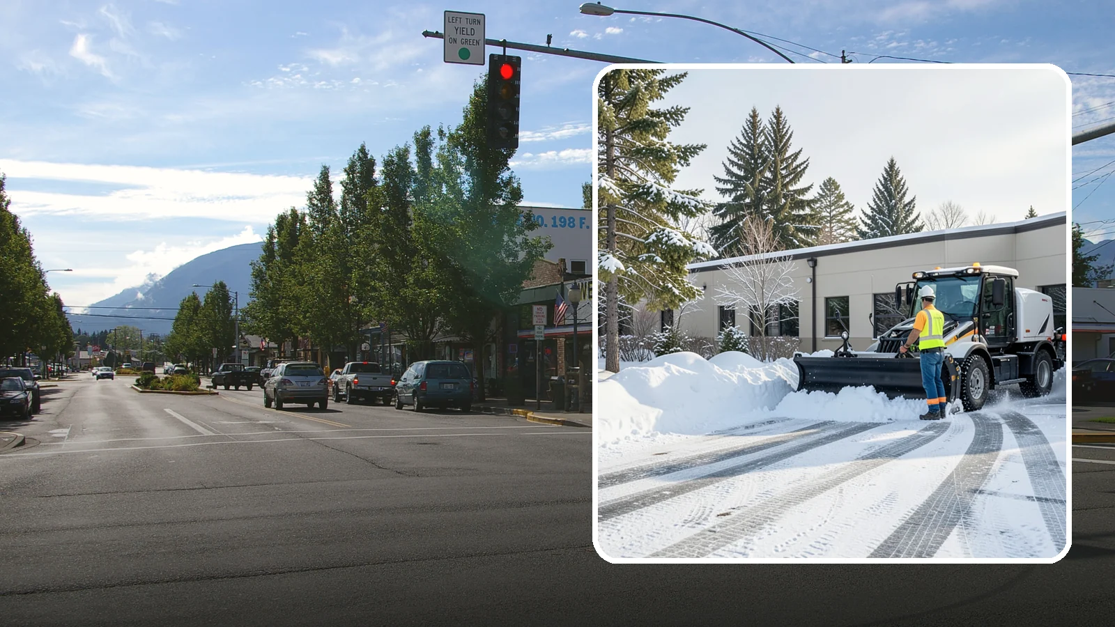 Fitness Center Parking Lot Snow Removal in North Bend, King County, WA - We clear fitness center lots before dawn so Western Washington members can work out safely through winter.