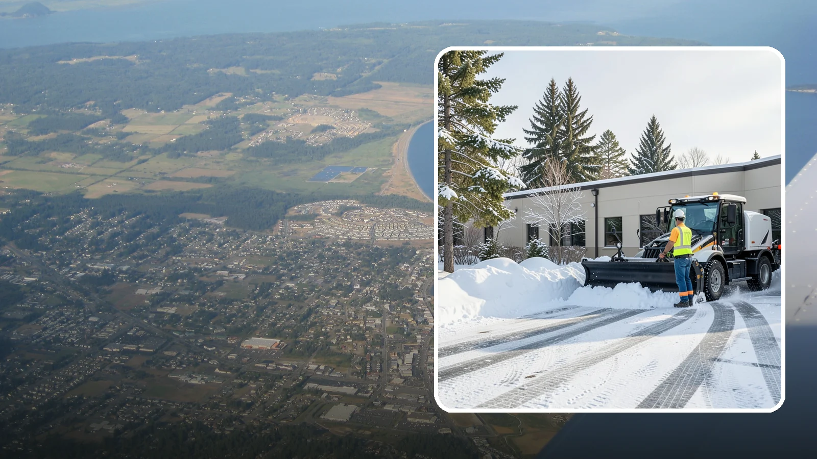 Fitness Center Parking Lot Snow Removal in Oak Harbor, Island County, WA - We clear fitness center lots before dawn so Western Washington members can work out safely through winter.