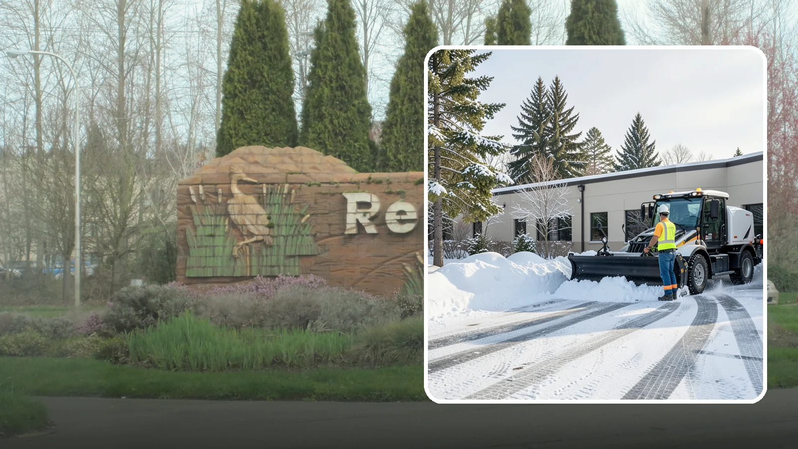 Fitness Center Parking Lot Snow Removal in Renton, King County, WA - We clear fitness center lots before dawn so Western Washington members can work out safely through winter.