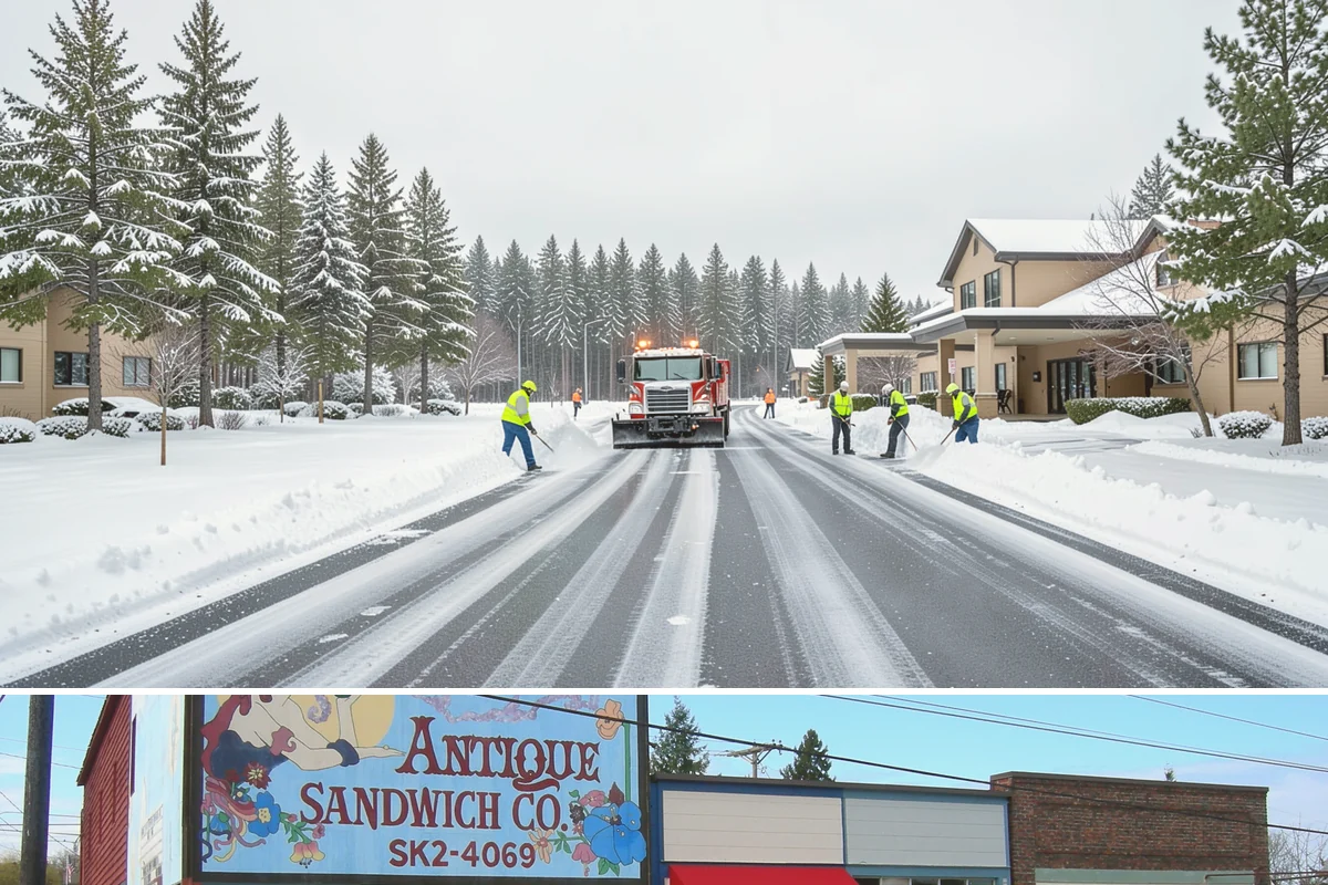 Fitness Center Parking Lot Snow Removal in Ruston, Pierce County, WA - Fitness center lots in Western Washington face peak snow demand from December through February, when dark morning freezes meet...