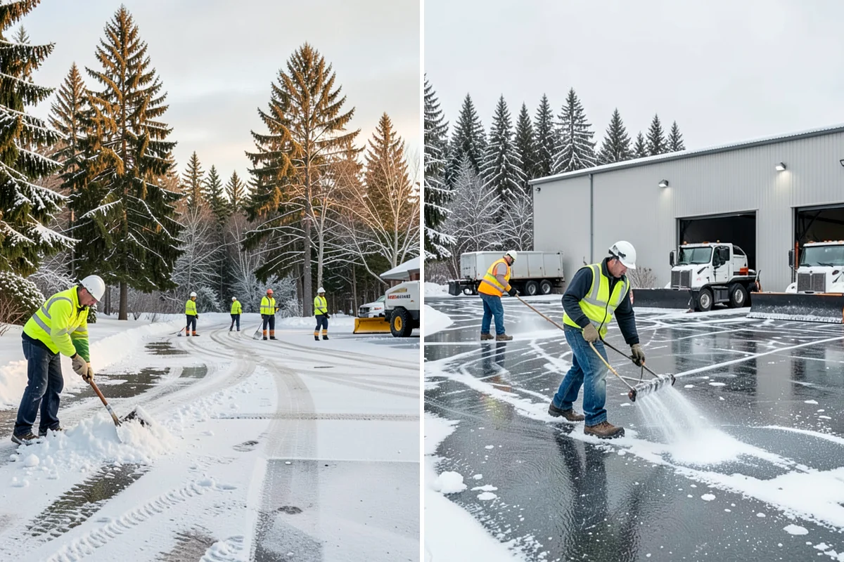 Fitness Center Parking Lot Snow Removal in Sedro-Woolley, Skagit County, WA - Confirm early opening and peak hours with fitness center staff