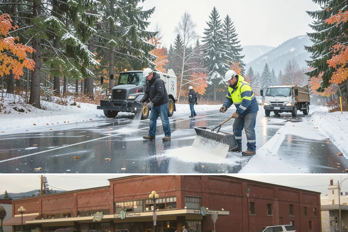 Fitness Center Parking Lot Snow Removal in Sedro-Woolley, Skagit County, WA - Fitness center lots in Western Washington face peak snow demand from December through February, when dark morning freezes meet...