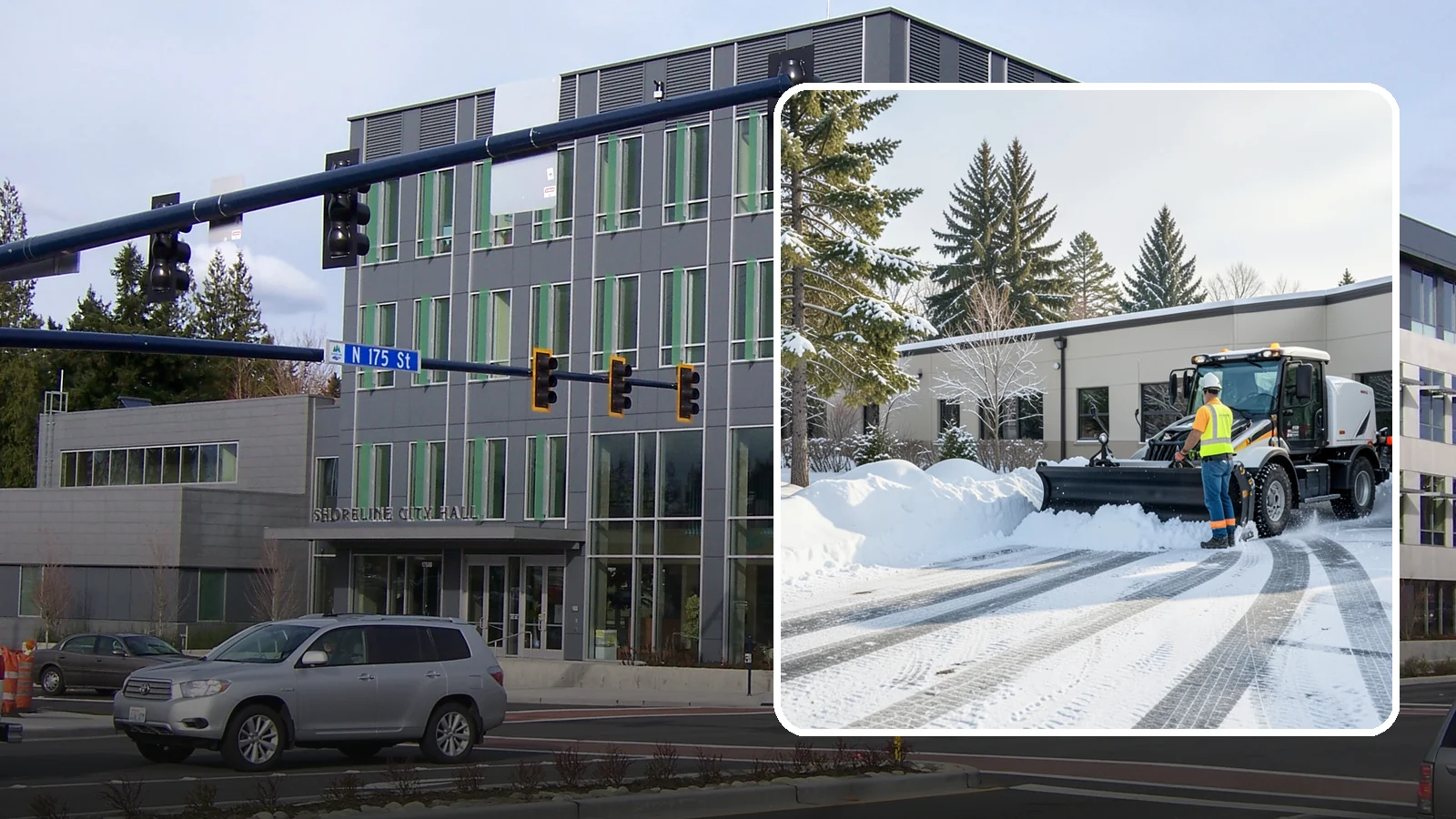Fitness Center Parking Lot Snow Removal in Shoreline, King County, WA - We clear fitness center lots before dawn so Western Washington members can work out safely through winter.