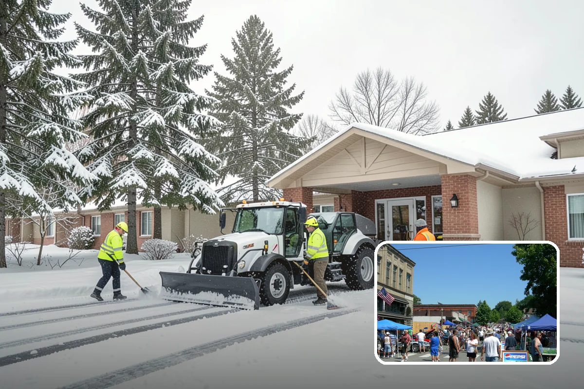 Fitness Center Parking Lot Snow Removal in Snohomish, Snohomish County, WA - Members reach the door safely for pre-dawn and evening workouts