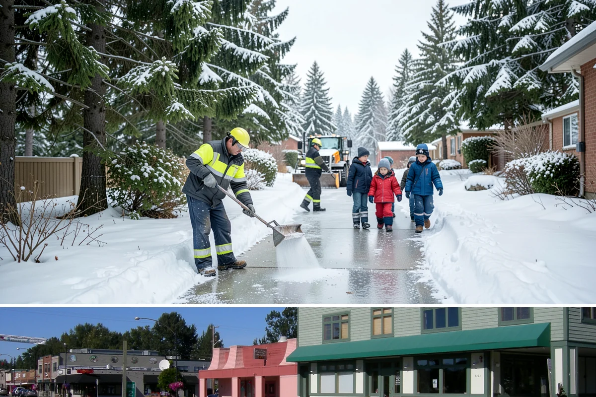 Fitness Center Parking Lot Snow Removal in Snoqualmie, King County, WA - Fitness center lots in Western Washington face peak snow demand from December through February, when dark morning freezes meet...