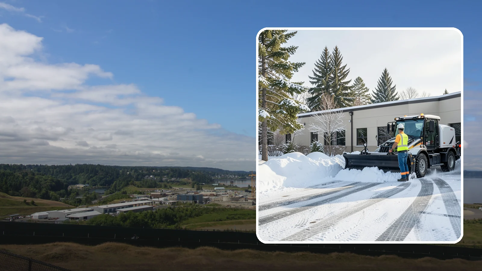 Fitness Center Parking Lot Snow Removal in University Place, Pierce County, WA - We clear fitness center lots before dawn so Western Washington members can work out safely through winter.