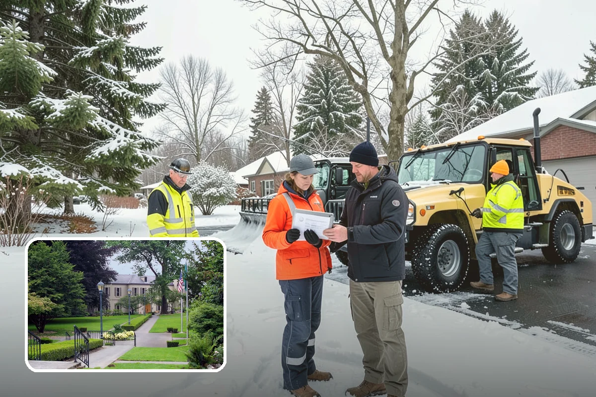 Fitness Center Parking Lot Snow Removal in Woodinville, King County, WA - Members reach the door safely for pre-dawn and evening workouts