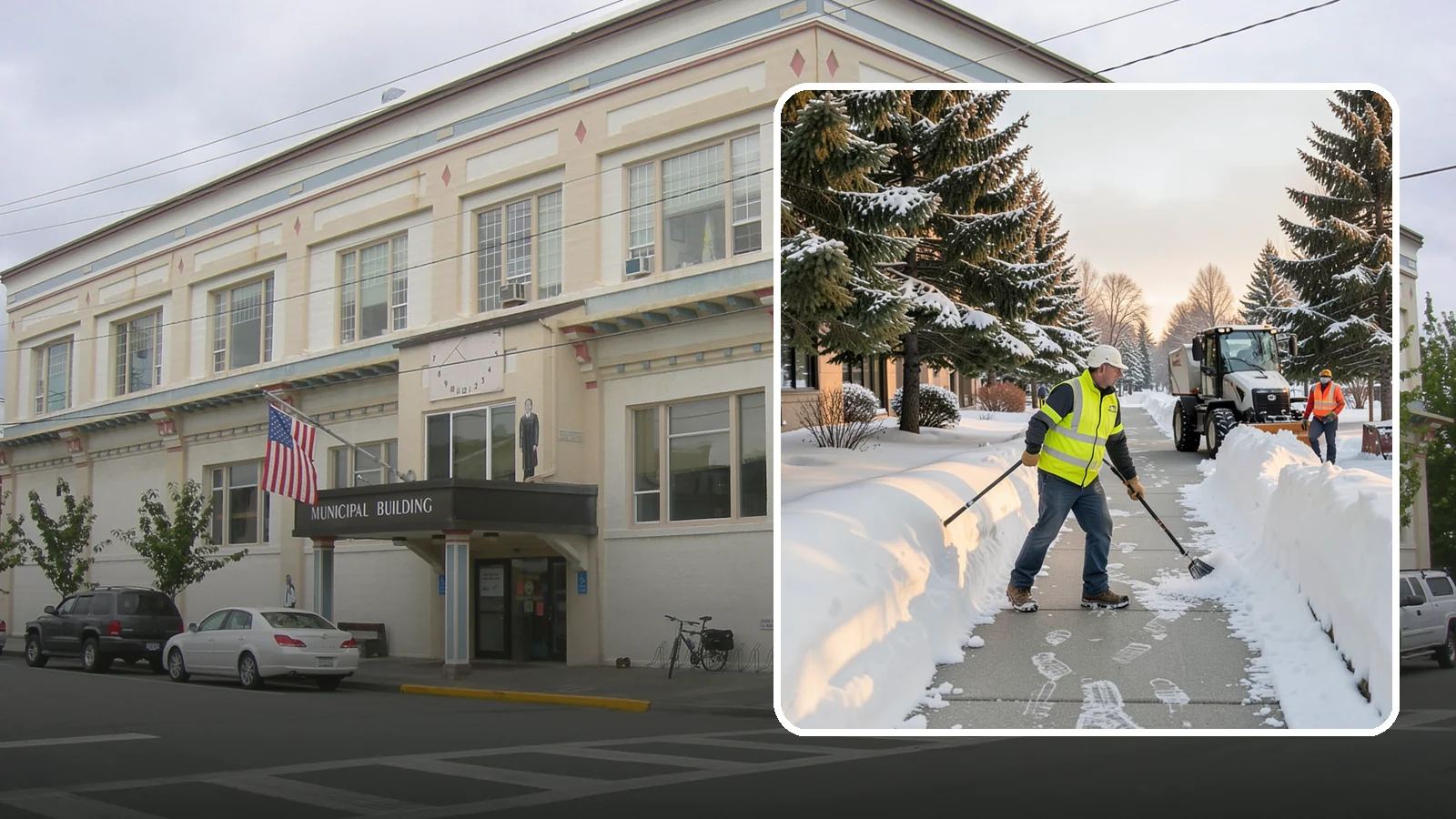 Fitness Center Sidewalk Clearing in Anacortes, Skagit County, WA - Early-hours entrance sidewalk clearing for Western Washington fitness centers, keeping the walk safe for members arriving before...