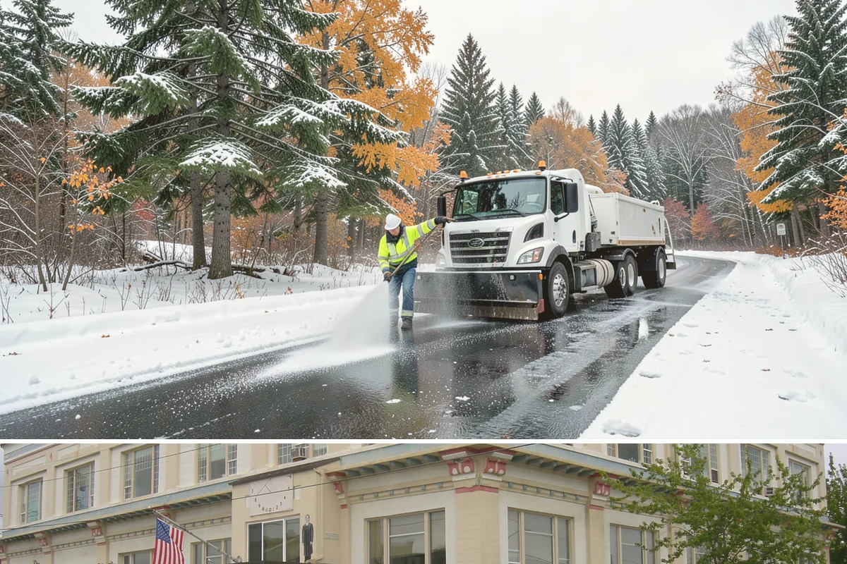 Fitness Center Sidewalk Clearing in Anacortes, Skagit County, WA - Fitness center demand peaks from December through February, when pre-dawn arrivals meet the coldest, most glazed walks of the day.