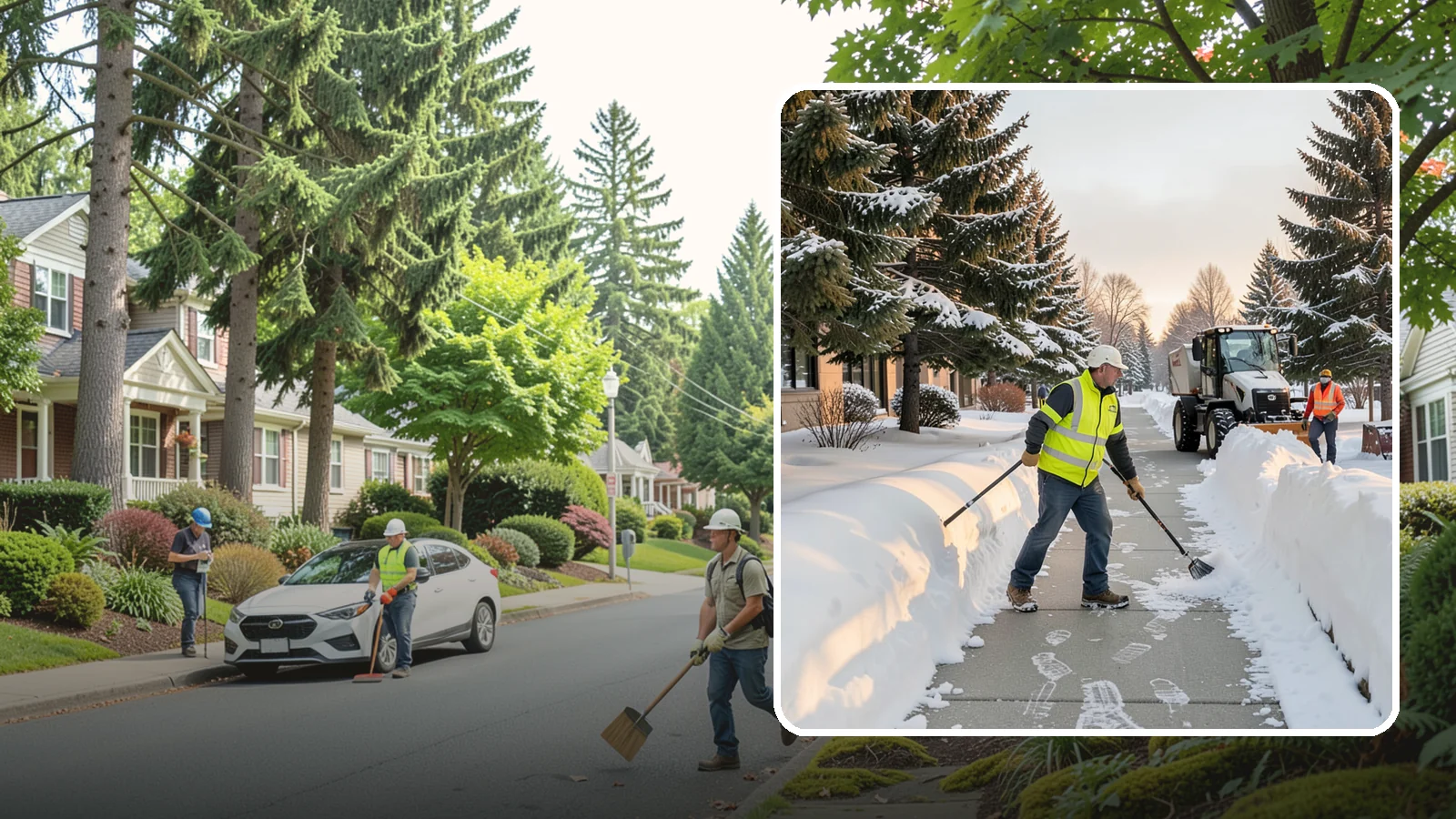 Fitness Center Sidewalk Clearing in Beaux Arts Village, King County, WA - Early-hours entrance sidewalk clearing for Western Washington fitness centers, keeping the walk safe for members arriving before...