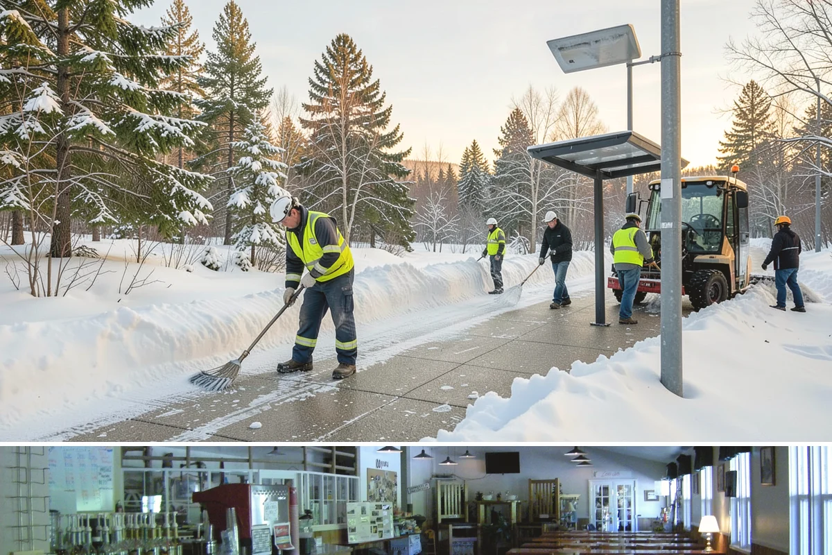 Fitness Center Sidewalk Clearing in Black Diamond, King County, WA - Fitness center demand peaks from December through February, when pre-dawn arrivals meet the coldest, most glazed walks of the day.