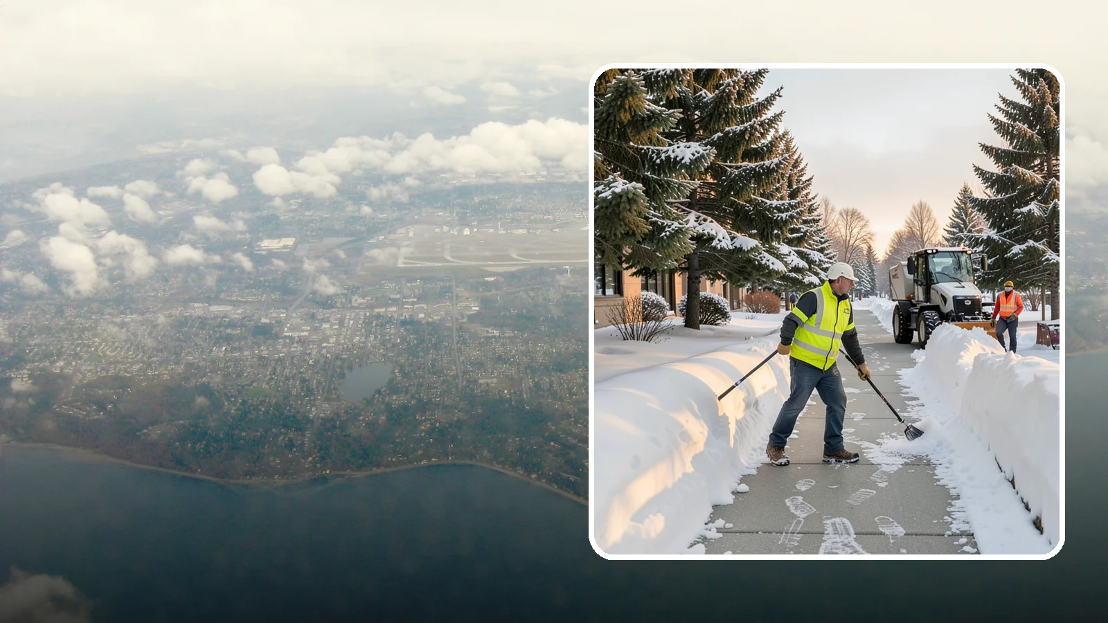 Fitness Center Sidewalk Clearing in Burien, King County, WA - Early-hours entrance sidewalk clearing for Western Washington fitness centers, keeping the walk safe for members arriving before...