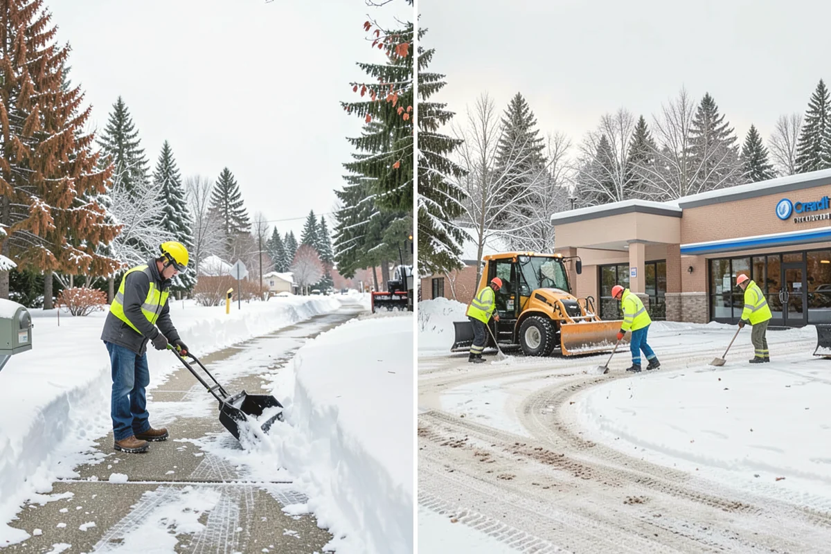 Fitness Center Sidewalk Clearing in Burien, King County, WA - Clear the entrance and approach before the earliest opening