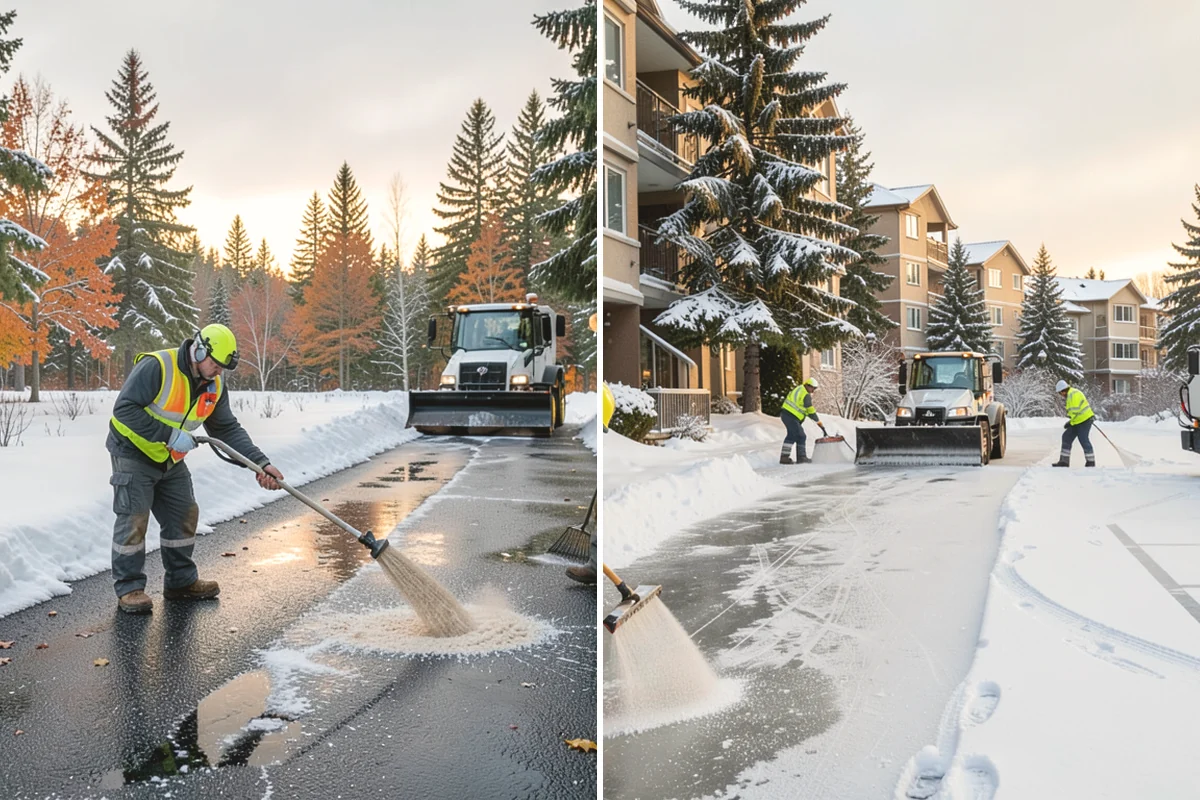 Fitness Center Sidewalk Clearing in Carnation, King County, WA - Clear the entrance and approach before the earliest opening