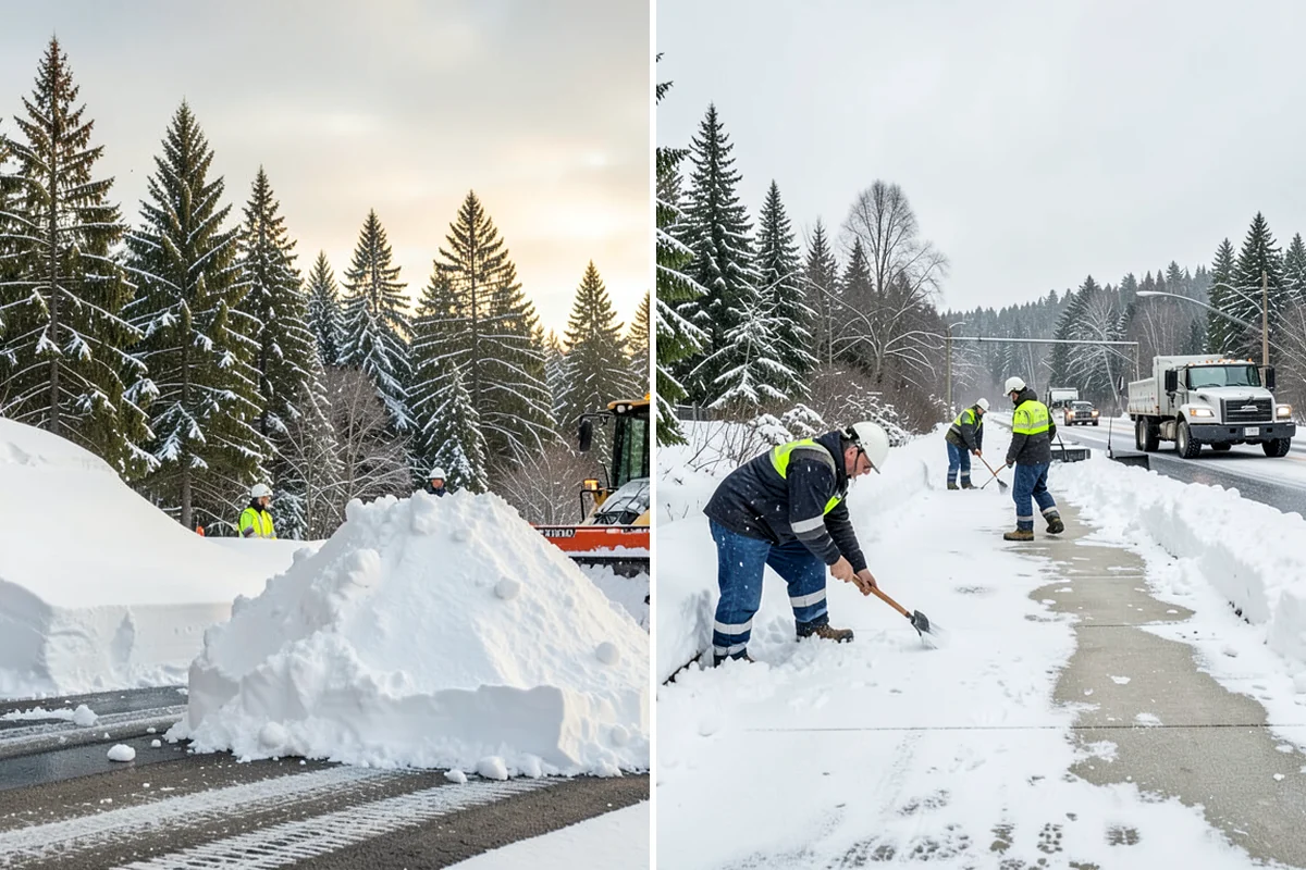 Fitness Center Sidewalk Clearing in Clyde Hill, King County, WA - Clear the entrance and approach before the earliest opening