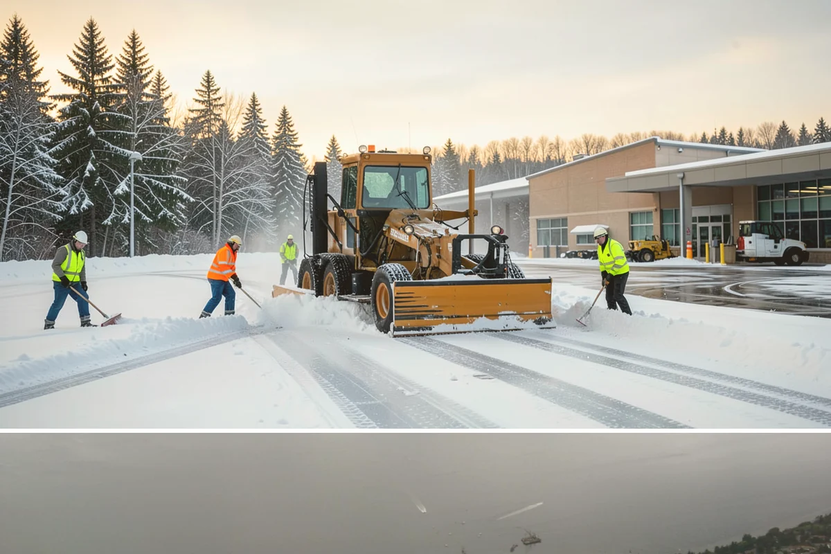 Fitness Center Sidewalk Clearing in Des Moines, King County, WA - Fitness center demand peaks from December through February, when pre-dawn arrivals meet the coldest, most glazed walks of the day.