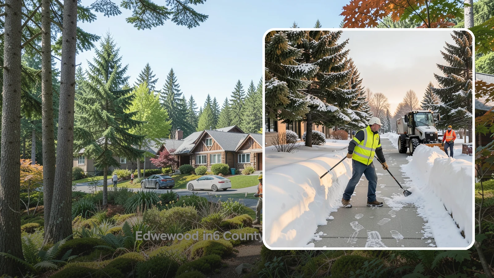 Fitness Center Sidewalk Clearing in Edgewood, Pierce County, WA - Early-hours entrance sidewalk clearing for Western Washington fitness centers, keeping the walk safe for members arriving before...