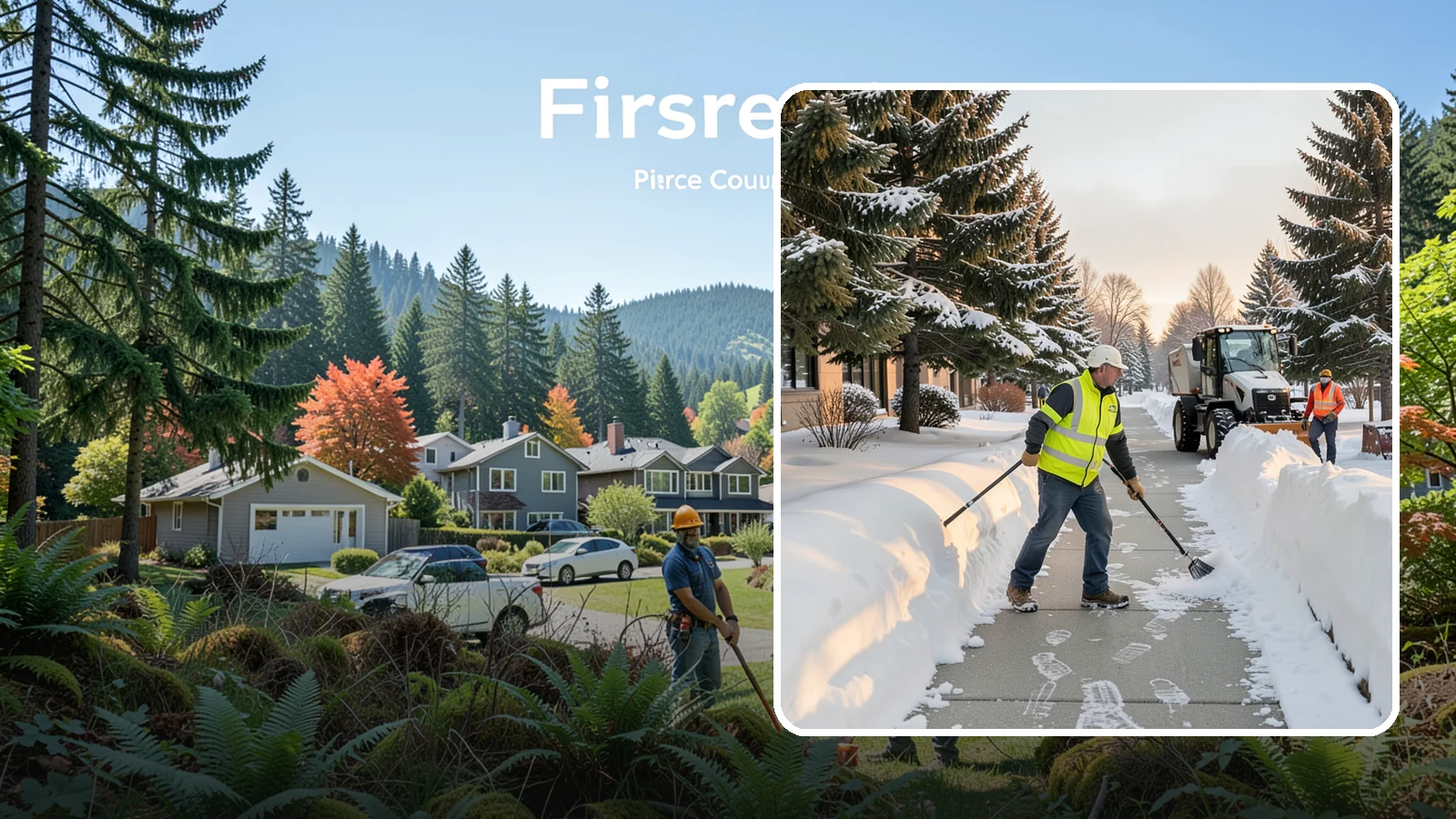 Fitness Center Sidewalk Clearing in Fircrest, Pierce County, WA - Early-hours entrance sidewalk clearing for Western Washington fitness centers, keeping the walk safe for members arriving before...