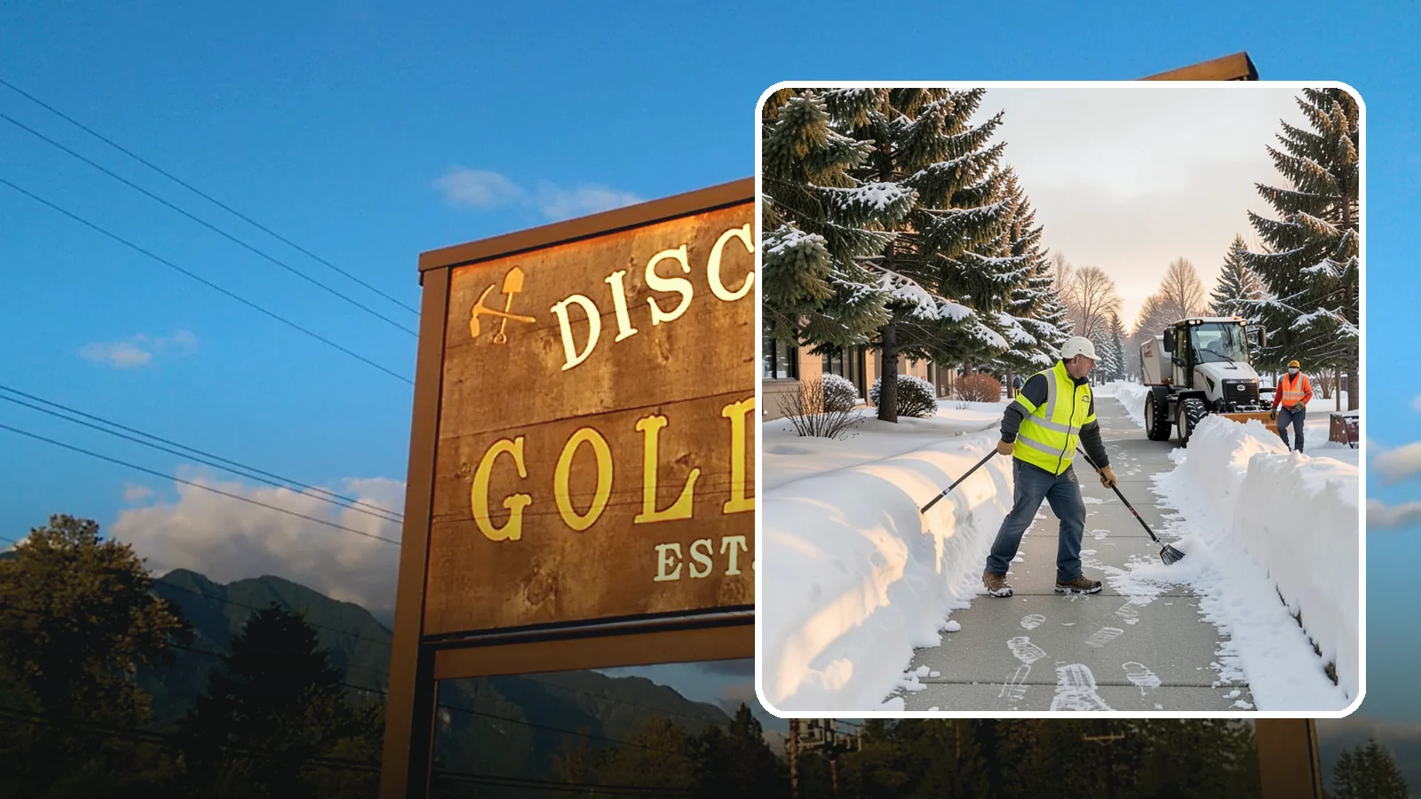 Fitness Center Sidewalk Clearing in Gold Bar, Snohomish County, WA - Early-hours entrance sidewalk clearing for Western Washington fitness centers, keeping the walk safe for members arriving before...